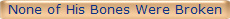None of His Bones Were Broken